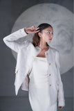 White woolen blazer
