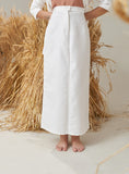 Pencil Skirt (White / Khaki)
