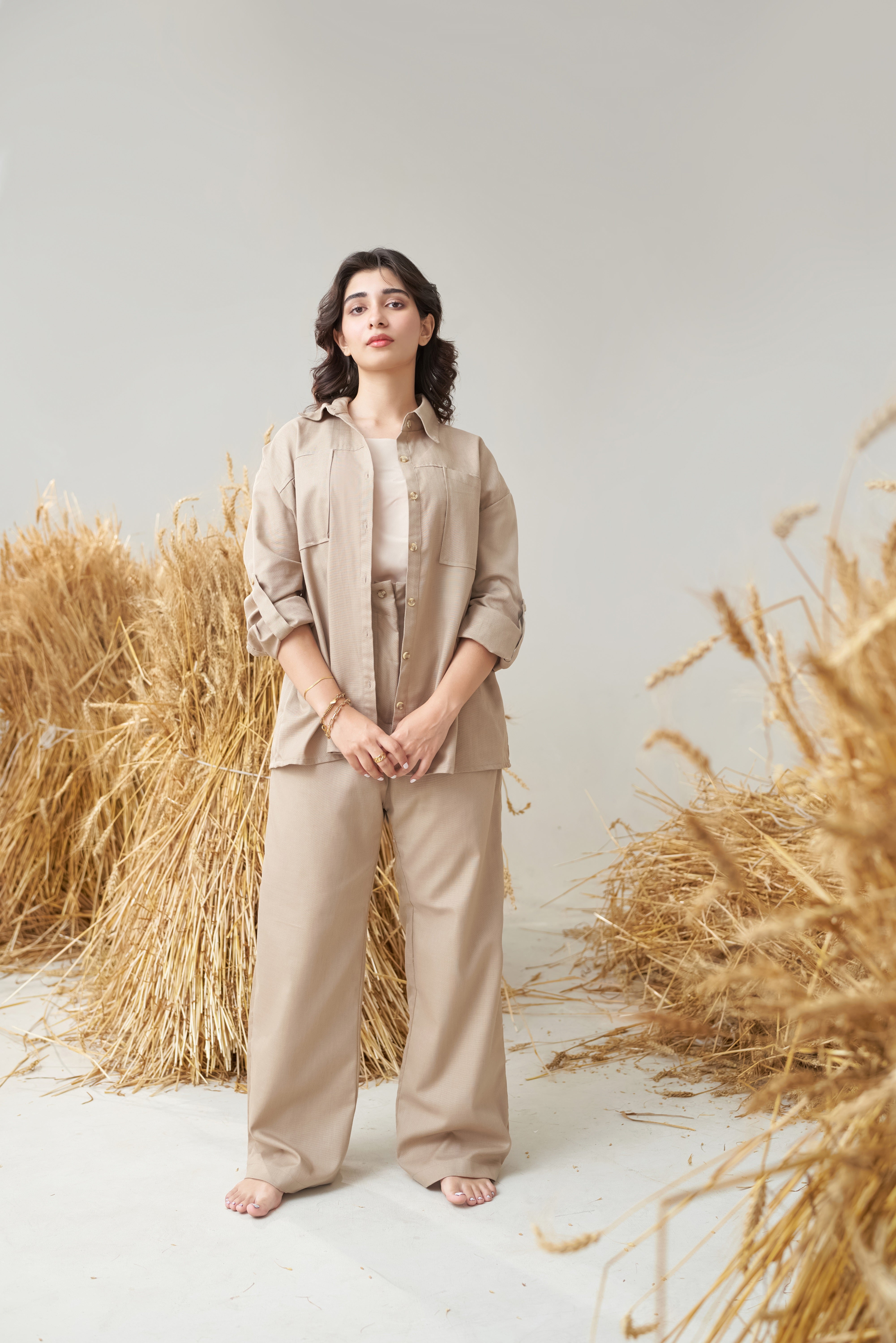 2 Piece Co-ord Set (Khaki)