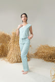 2 Piece Waistcoat Set (Mint Green & Khaki)