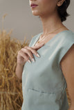 2 Piece Waistcoat Set (Mint Green & Khaki)