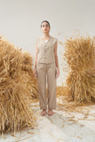 2 Piece Waistcoat Set (Khaki)