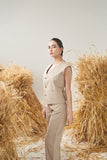 2 Piece Waistcoat Set (Khaki)